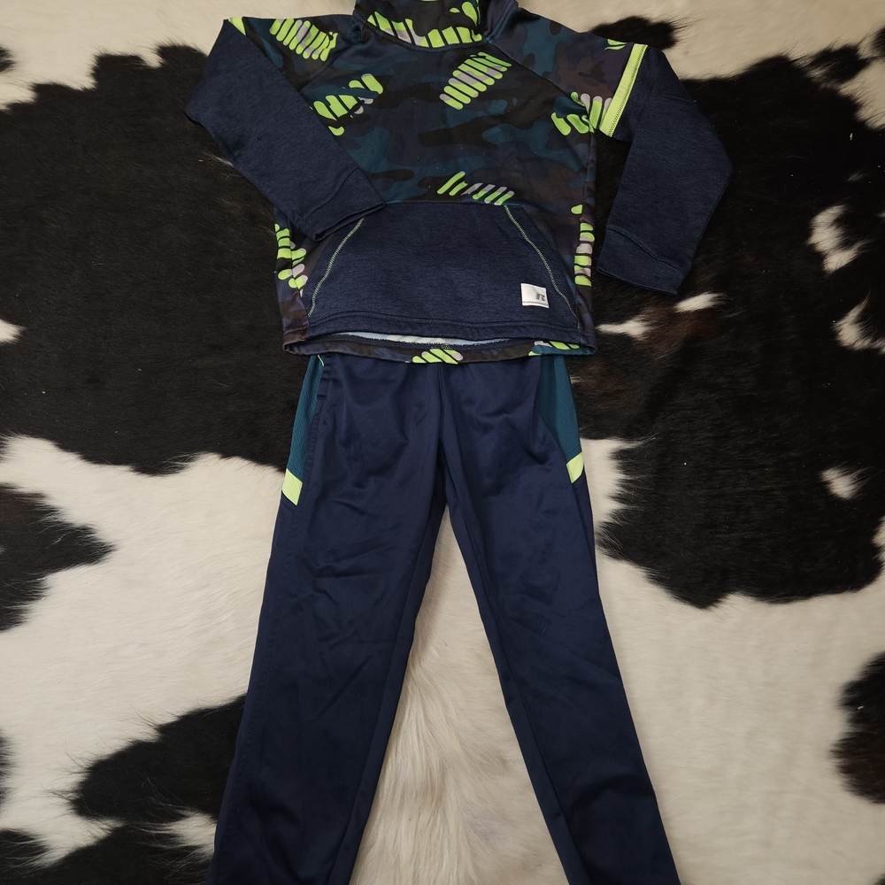 Russell Athletic Kids Set - Navy and Neon Green